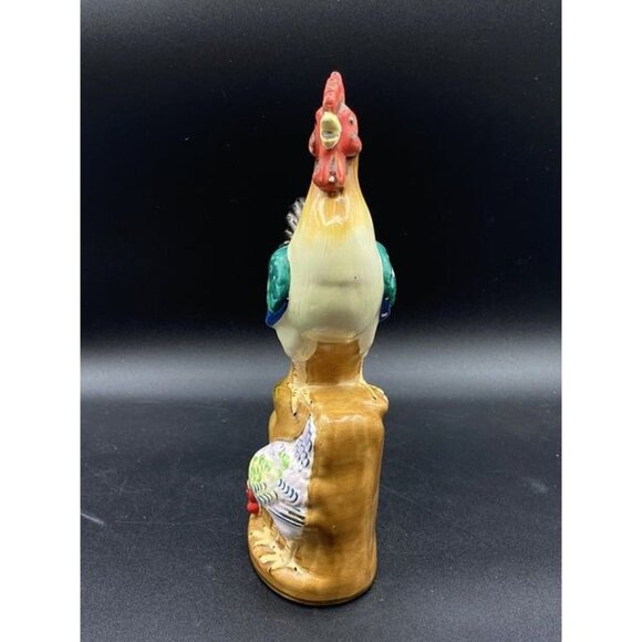 Ceramic Rooster Chicken Figurine Made In Japan Farmhouse 9.5” - Picture 2 of 10